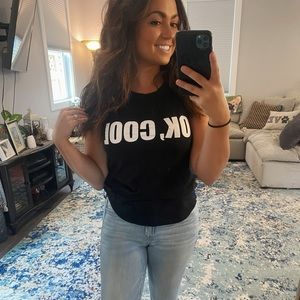 OK COOL Graphic Tee | Comfy, Small Sleeveless Top